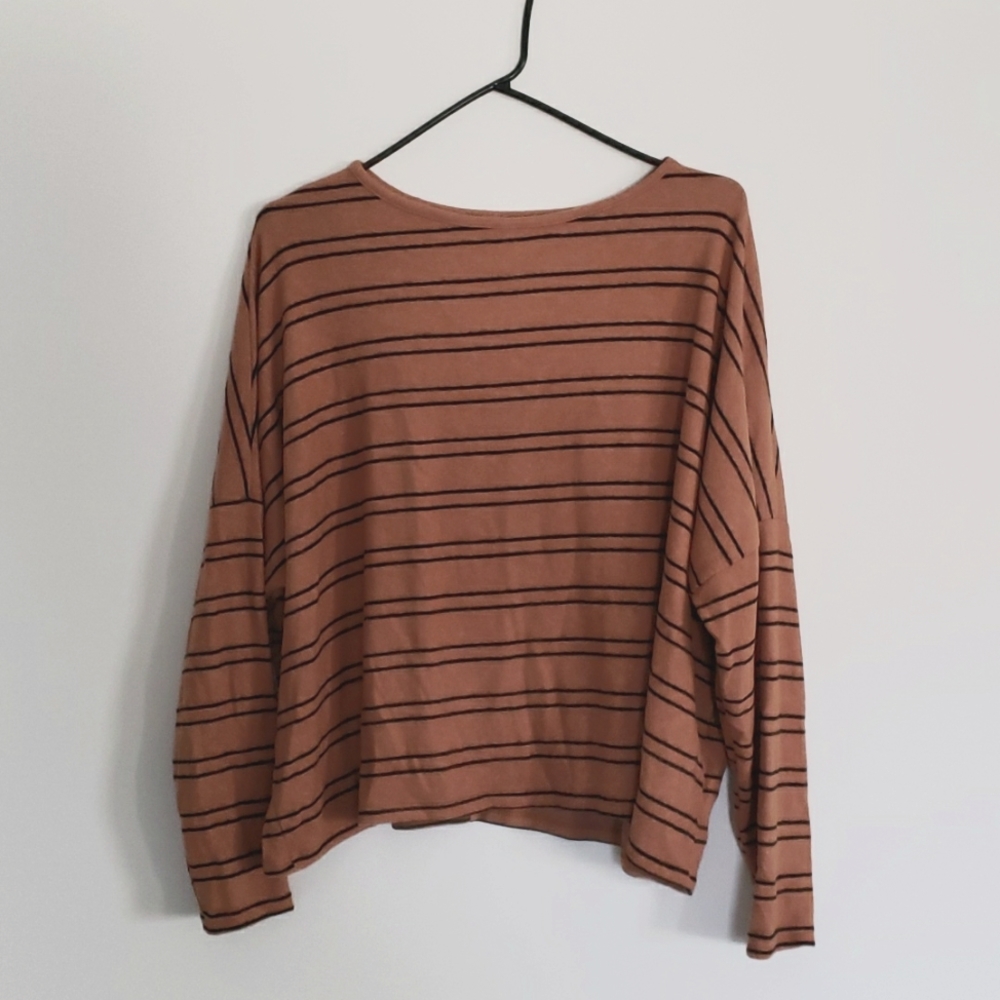 FOREVER21 | Crop Sweater | Camel & Black | SIZE M | NWT